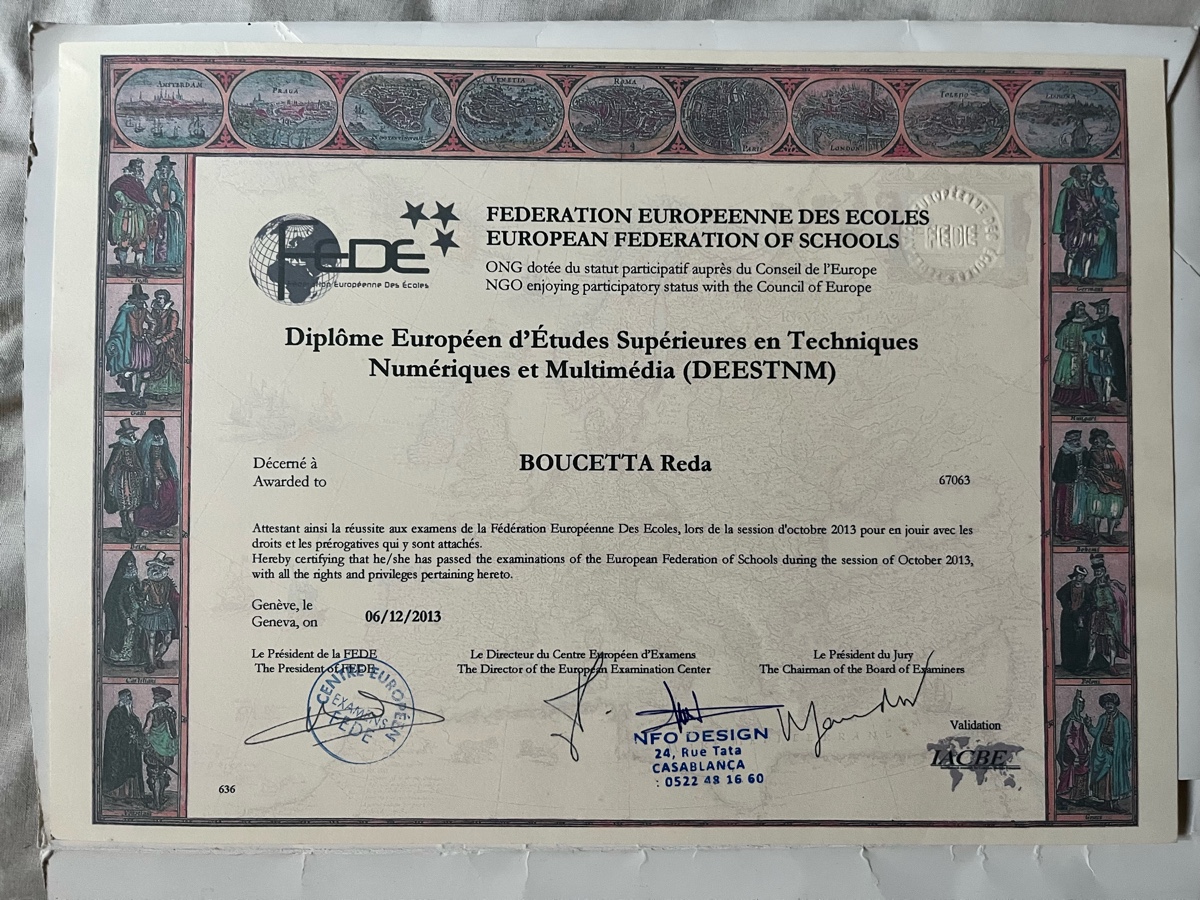 Ecole InfoDesign Privée Technician Diploma