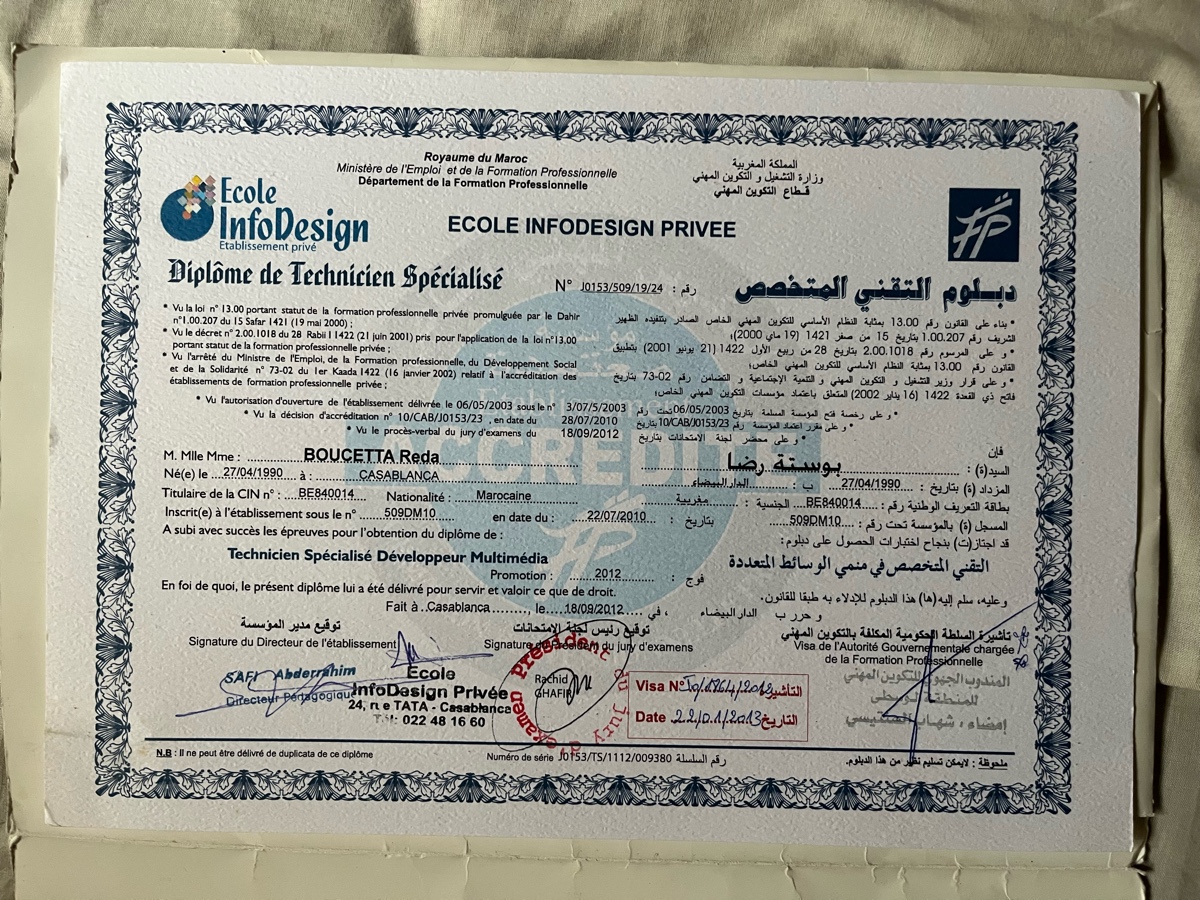 Academic Transcript & Certification Credential
